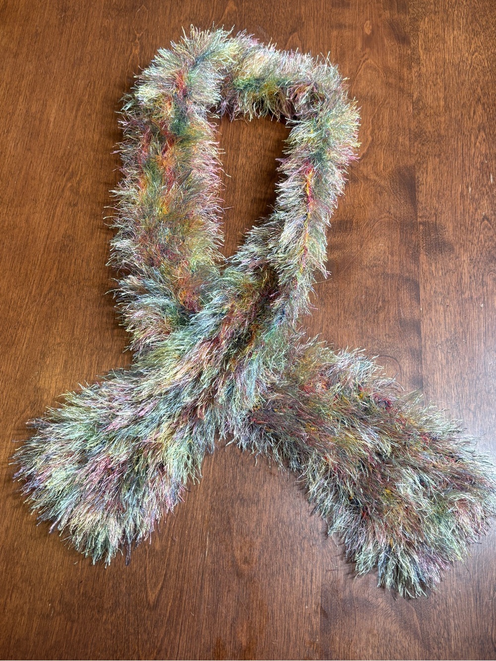 VINTAGE Y2K FUZZY EYELASH YARN SCARF